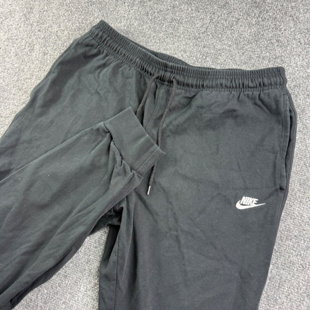 Nike Joggers Large Black FQ4330-010 Cotton Cuffed Sweatpants Mens